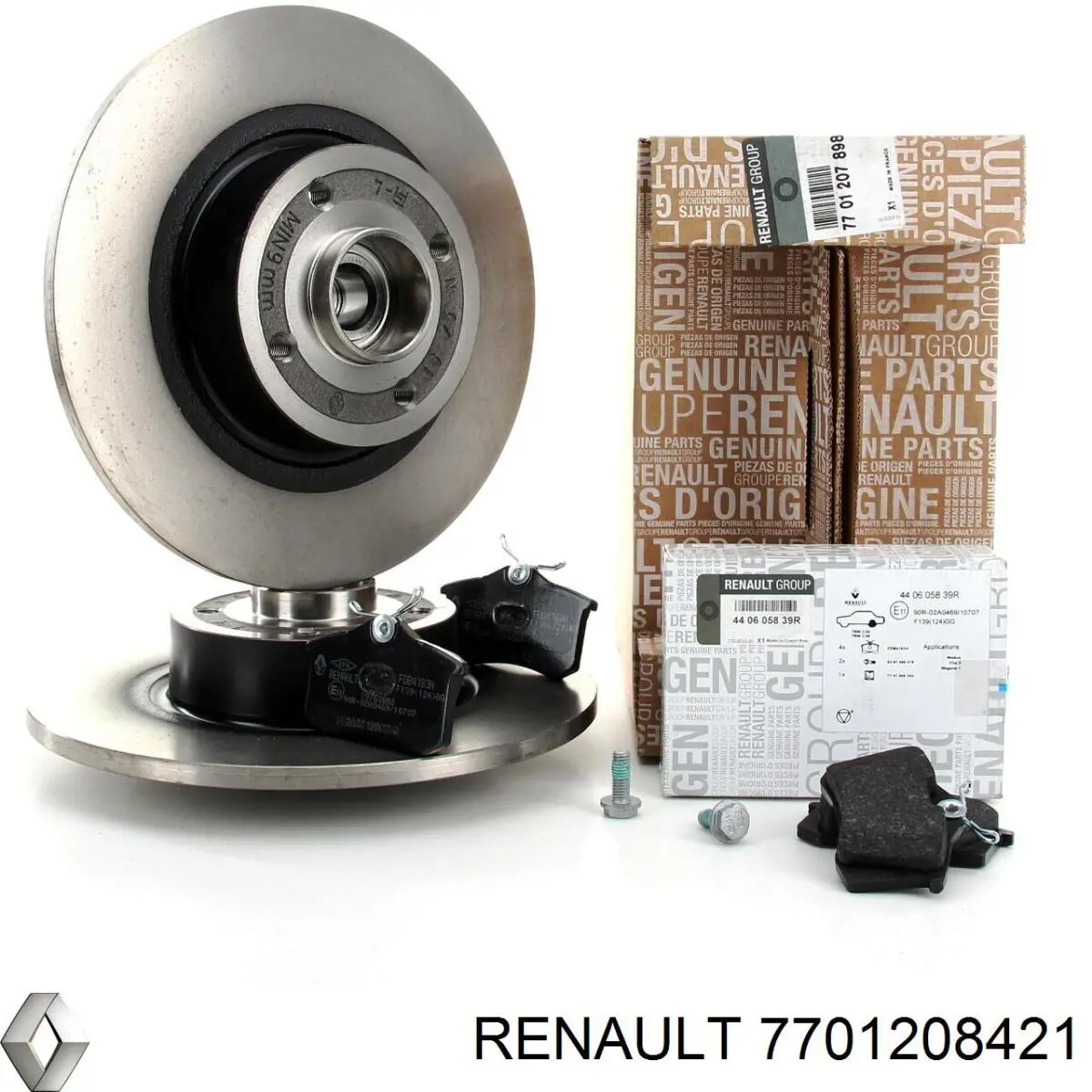 7701208421 Renault (RVI) колодки тормозные задние дисковые