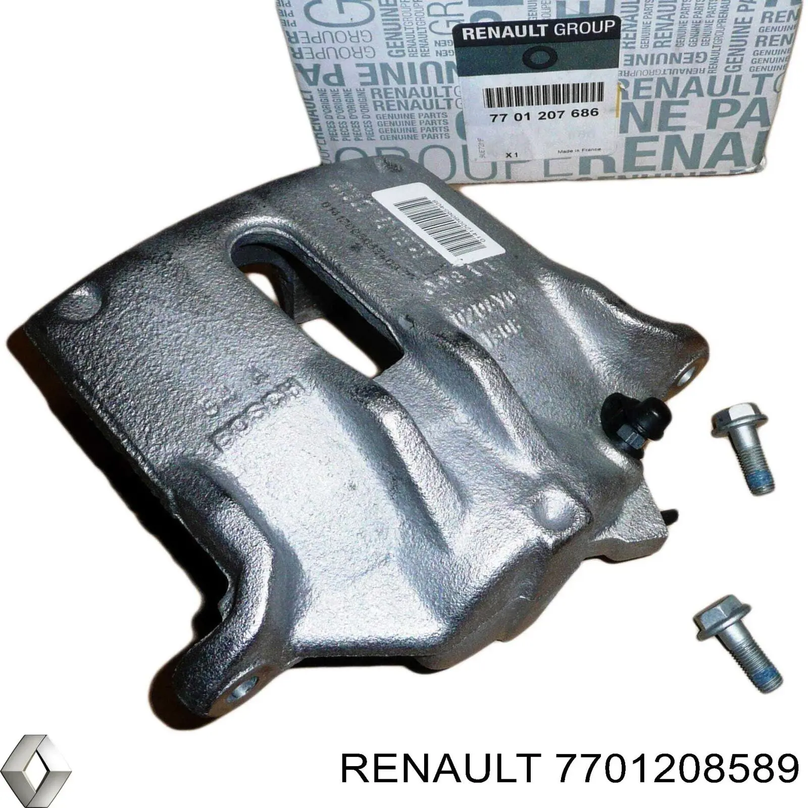 Суппорт тормозной передний правый 7701208589 Renault (RVI)