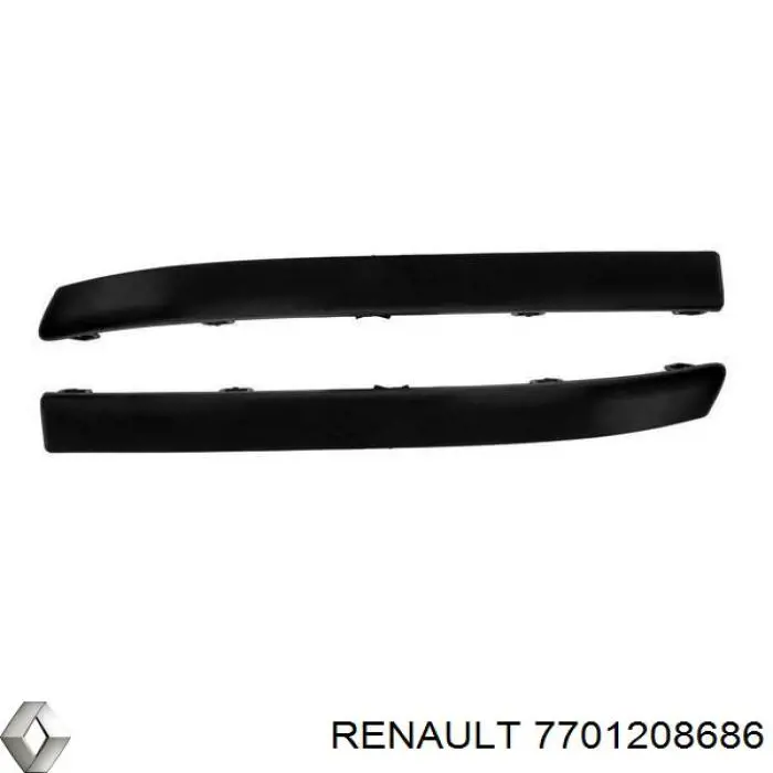 Купить 7701208686 Renault (RVI) Накладка бампера переднего