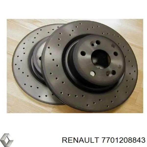 Передние тормозные диски 7701208843 Renault (RVI)