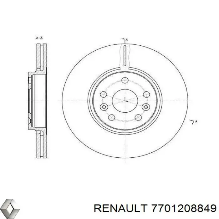 Купить 7701208849 Renault (RVI) Ротор тормозной