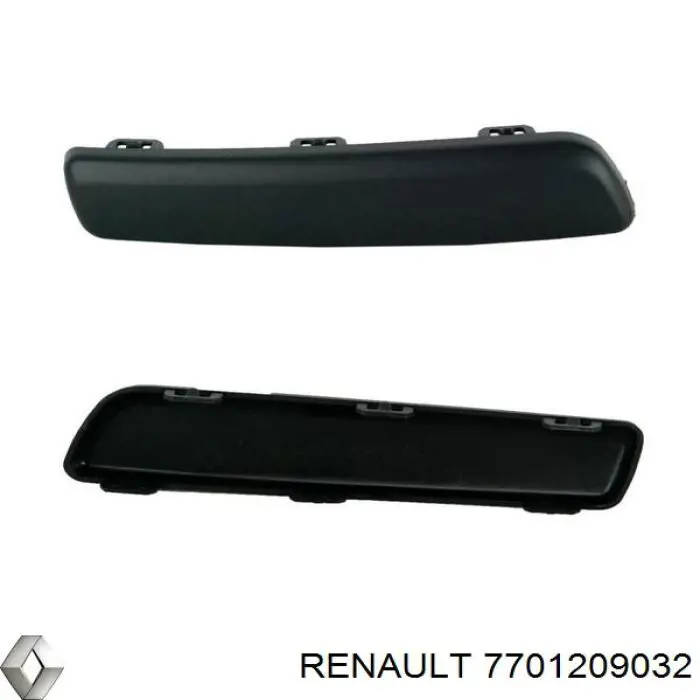 Накладка бампера заднего на Renault Clio III 