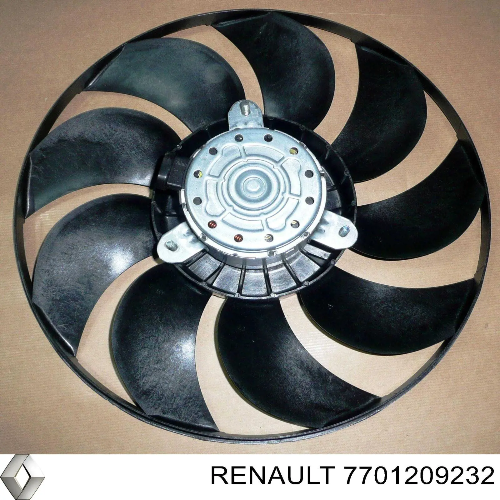 Ventilador (rodete +motor) refrigeración del motor con electromotor completo 7701209232 Renault (RVI)