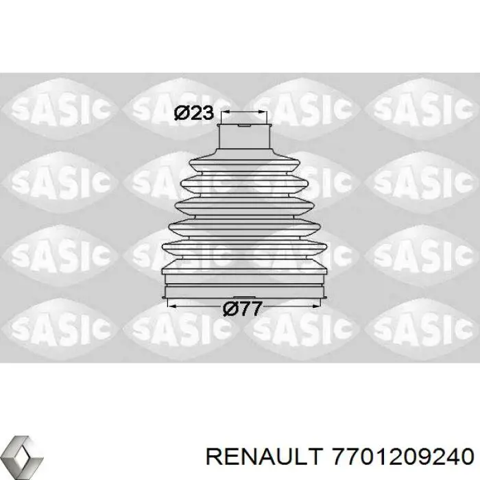 Пыльник ШРУСа наружный 7701209240 Renault (RVI)