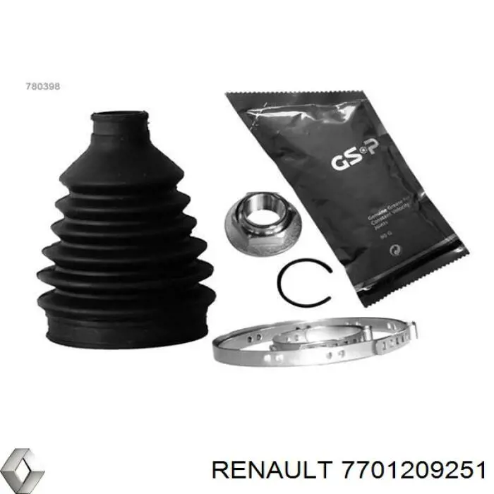 Пыльник ШРУСа наружный 7701209251 Renault (RVI)