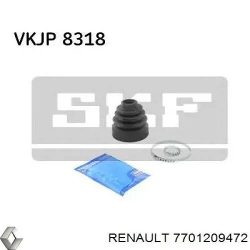 Купить 7701209472 Renault (RVI) Пыльник гранаты внутренний, передней полуоси