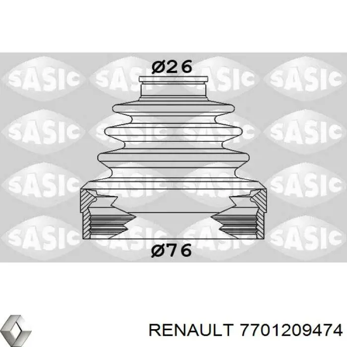 7701209474 Renault (RVI) пыльник шруса передней полуоси внутренний