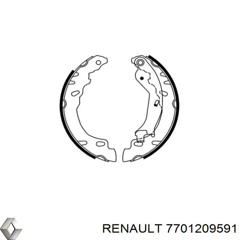 7701209591 Renault (RVI) Барабанные тормозные колодки