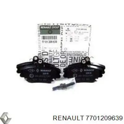 Pastillas de freno delanteras 7701209639 Renault (RVI)