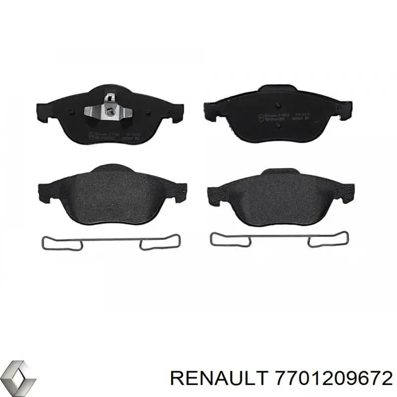Передние тормозные колодки 7701209672 Renault (RVI)