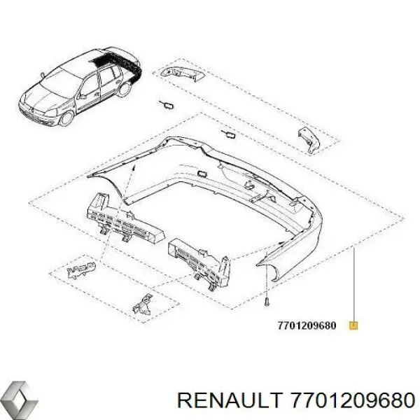 Бампер задний Polcar 6057962 цена, от 53.94 USD