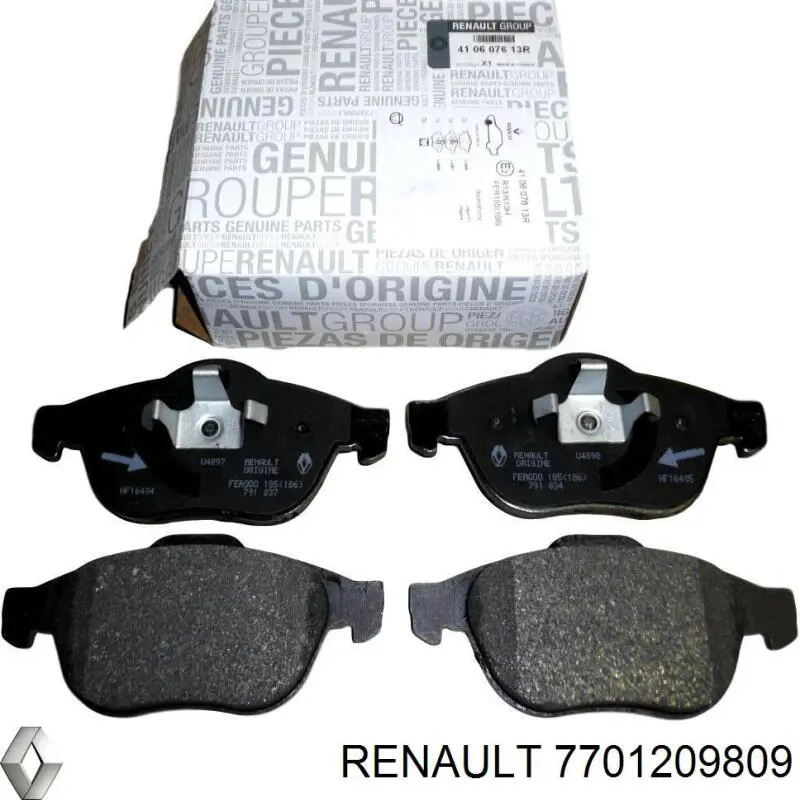 Передние тормозные колодки 7701209809 Renault (RVI)