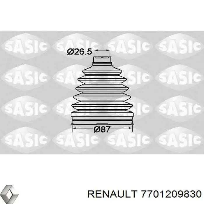 Купить 7701209830 Renault (RVI) Пыльник гранаты наружный, передний