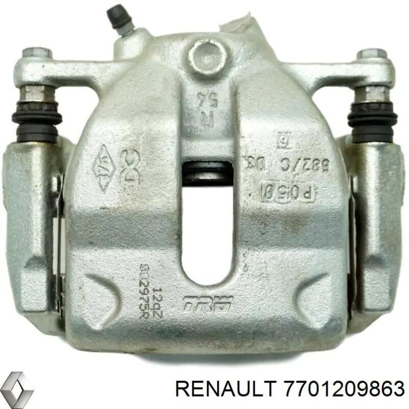 7701209863 Renault (RVI) suporte do freio dianteiro direito