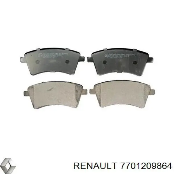 Передние тормозные колодки 7701209864 Renault (RVI)