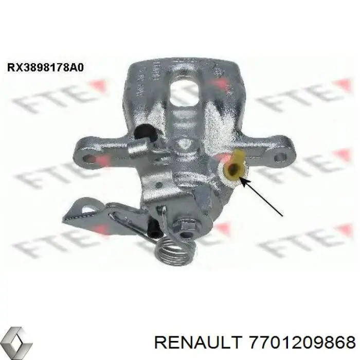Купить 7701209868 Renault (RVI) Суппорт задний правый
