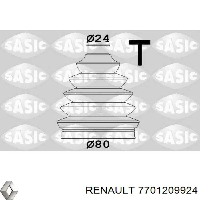 Пыльник ШРУСа передней полуоси внутренний Renault (RVI) 7701209924