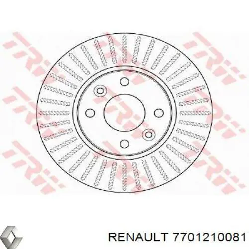 Передние тормозные диски 7701210081 Renault (RVI)