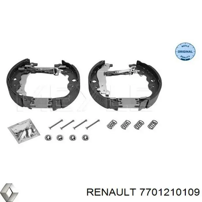 Купить 7701210109 Renault (RVI) Задние барабанные тормозные колодки