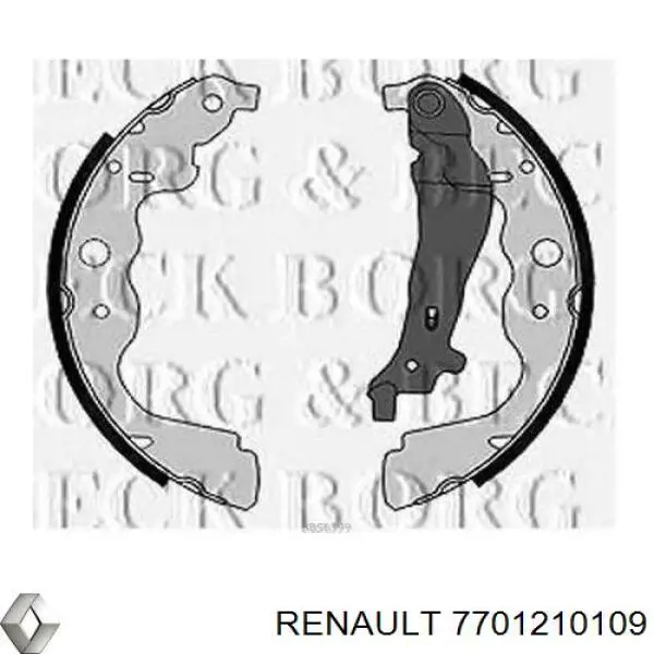 7701210109 Renault (RVI) sapatas do freio traseiras de tambor