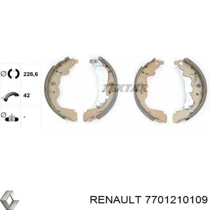 Тормоза рабочие задние ножные и тормозные барабаны Renault (RVI) 7701210109 цена, от 24.38 USD