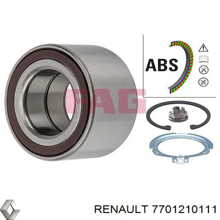 Купить 7701210111 Renault (RVI) Подшипник передней ступицы