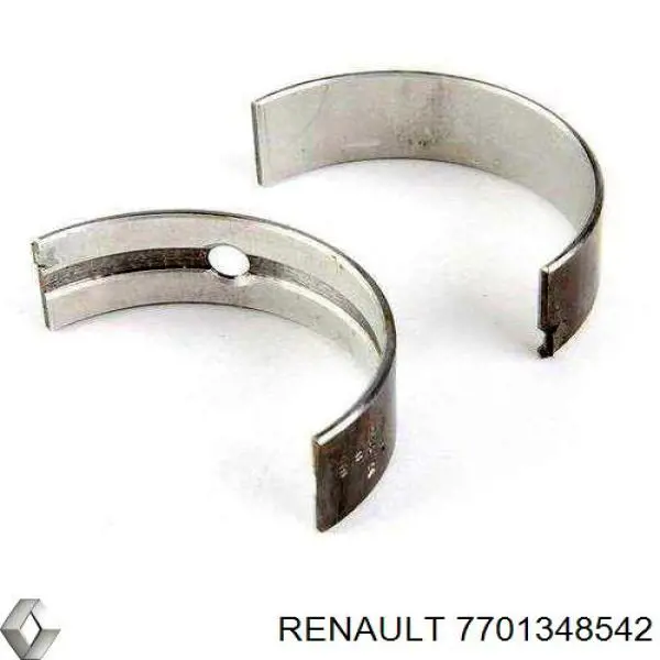 7701348542 Renault (RVI) вкладыши коленвала коренные, комплект, стандарт (std)
