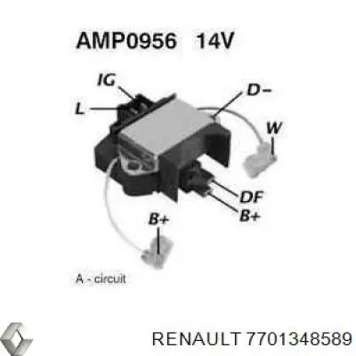 7701348589 Renault (RVI) Реле-регулятор напряжения