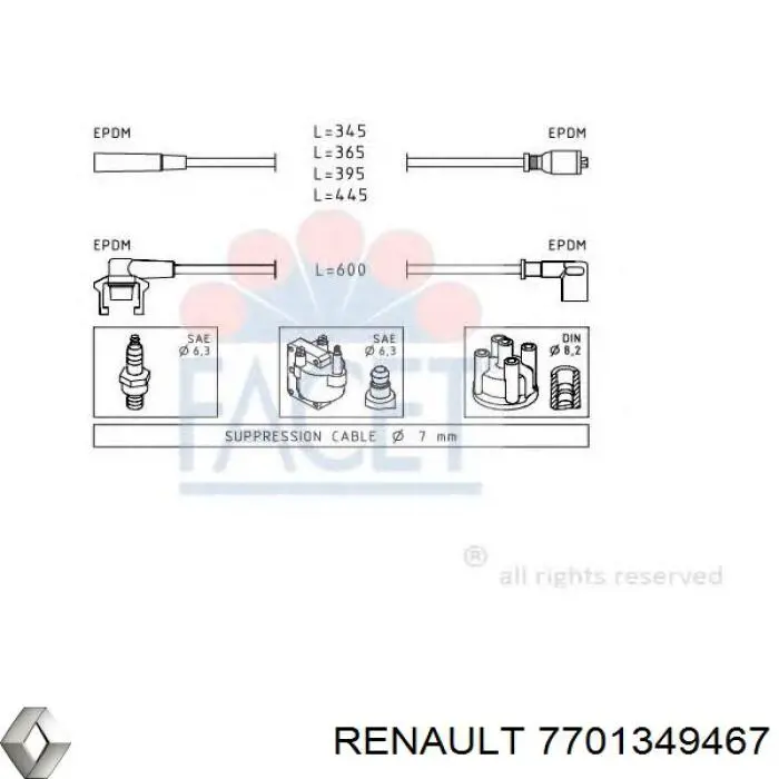 Бронепровода Renault (RVI) 7701349467