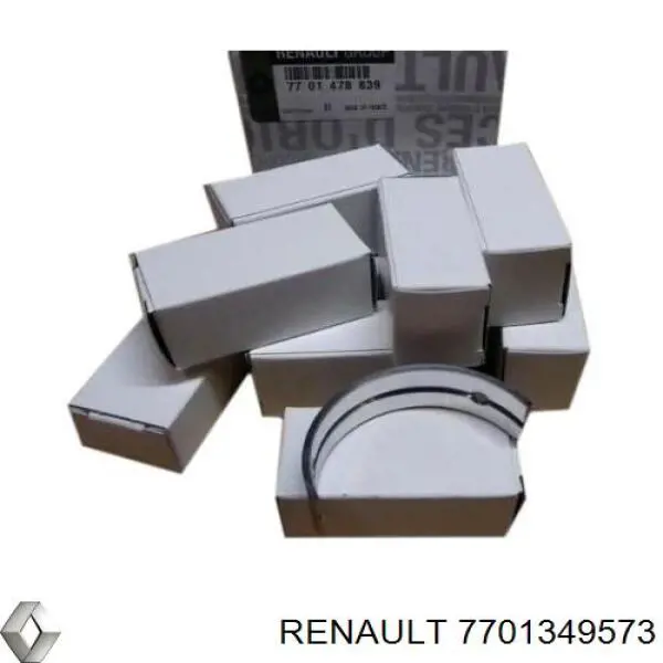 7701349573 Renault (RVI) вкладыши коленвала коренные, комплект, 1-й ремонт (+0,25)