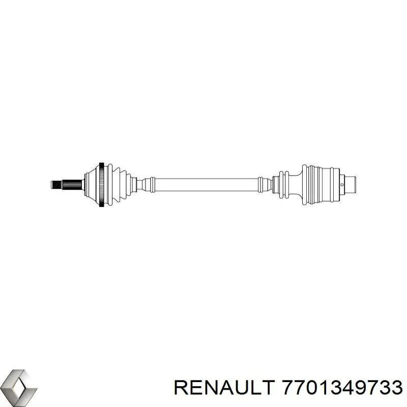 Полуось (привод) передняя 7701349733 Renault (RVI)