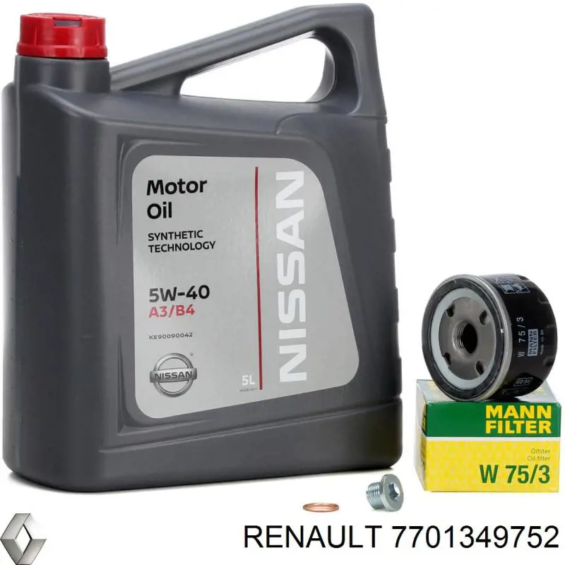 Filtro de aceite 7701349752 Renault (RVI)