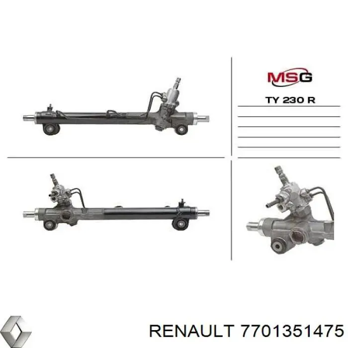Реечный рулевой механизм Renault (RVI) 7701351475 цена, от 190.04 USD