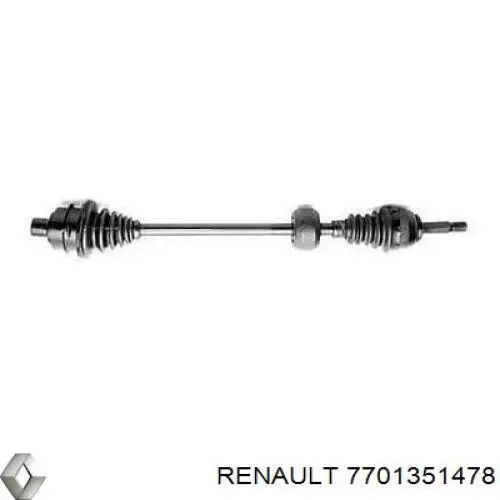 Árbol de transmisión delantero derecho 7701351478 Renault (RVI)