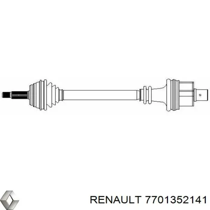 Привод передний правый Renault (RVI) 7701352141 цена, от 30.36 USD