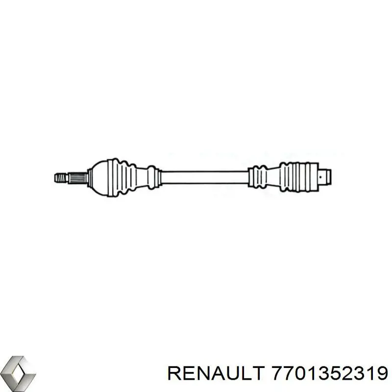 7701352319 Renault (RVI) Полуось передняя, правая