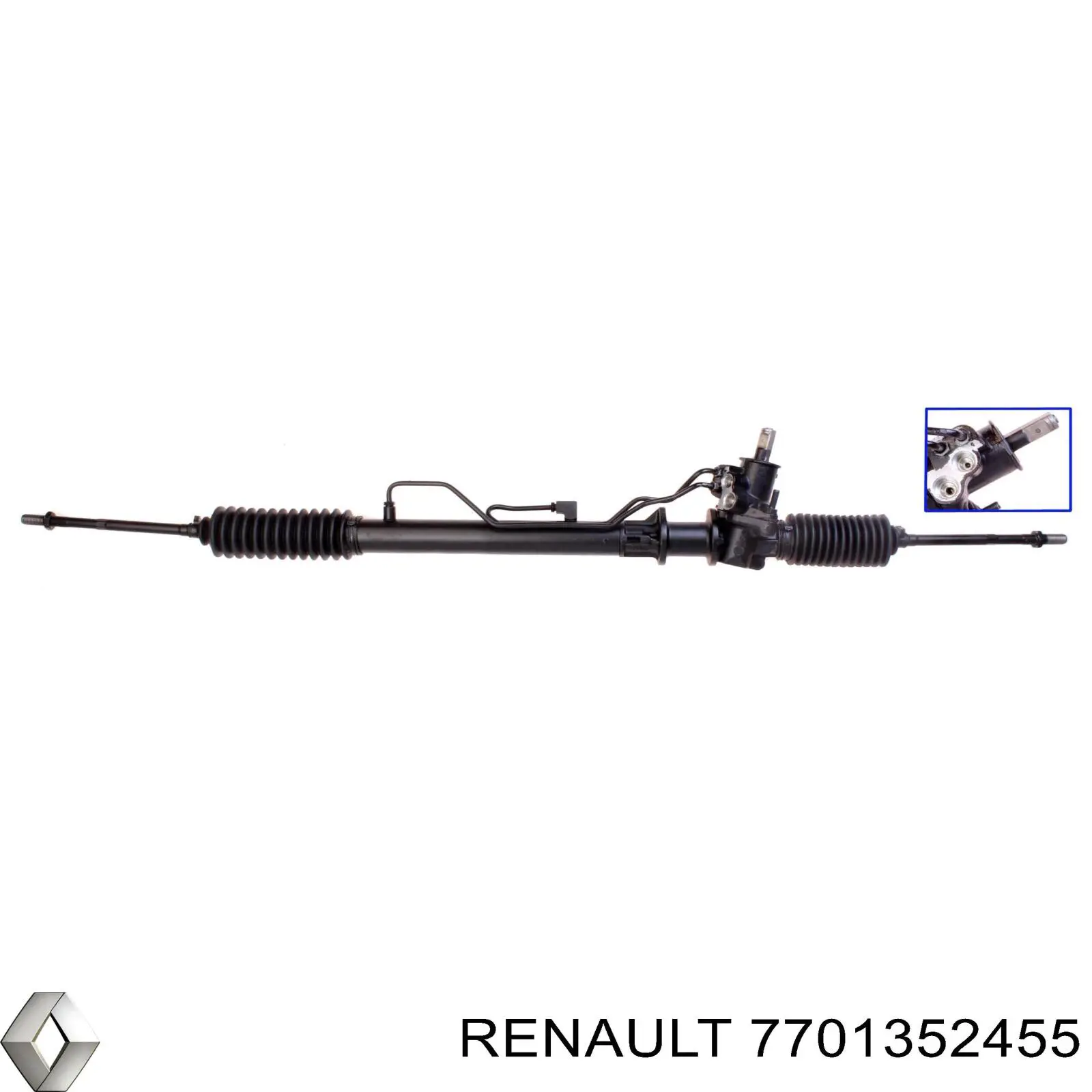 7701352455 Renault (RVI) cremalheira da direção