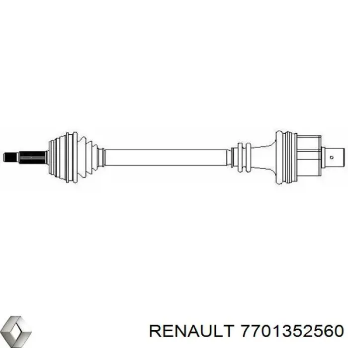 Привод передний правый Renault (RVI) 7701352560 цена, от 74.08 USD