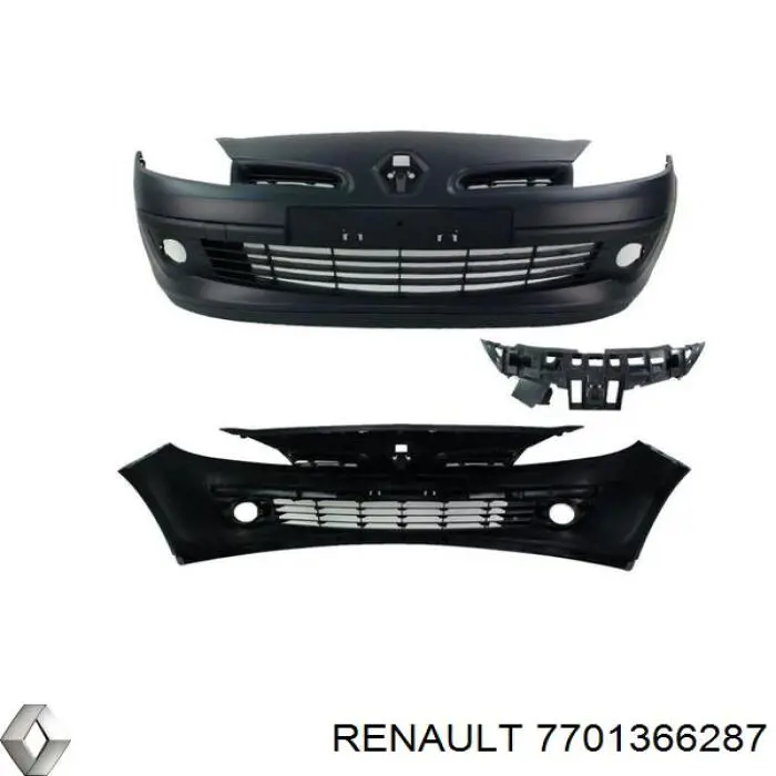 Передний бампер 7701366287 Renault (RVI)
