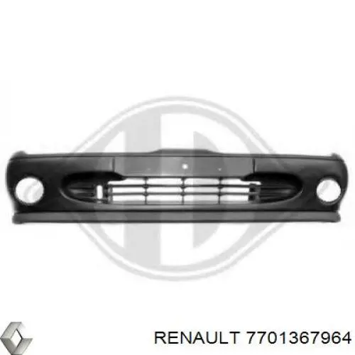 Передний бампер 7701367964 Renault (RVI)