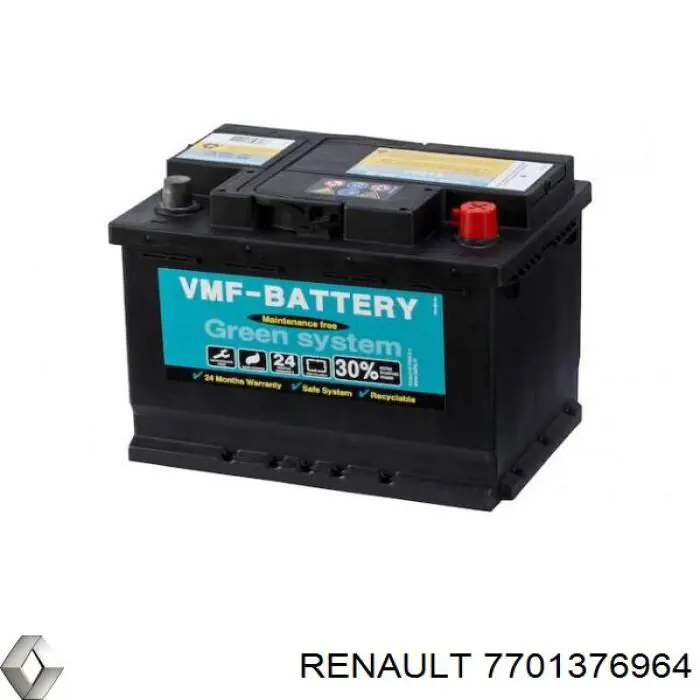 Аккумулятор автомобильный Renault (RVI) 7701376964 цена, от 119.52 USD