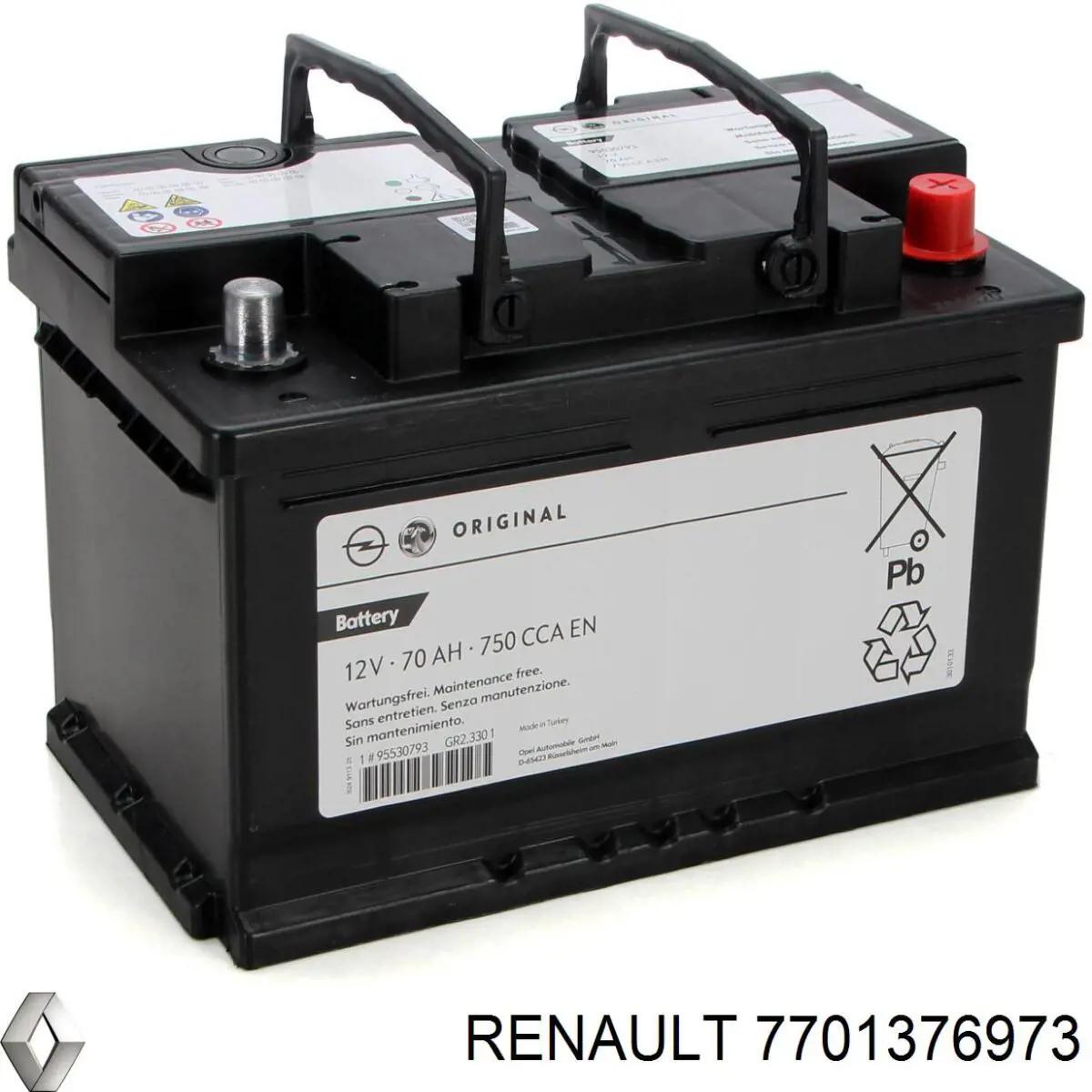 Аккумулятор Renault (RVI) 7701376973