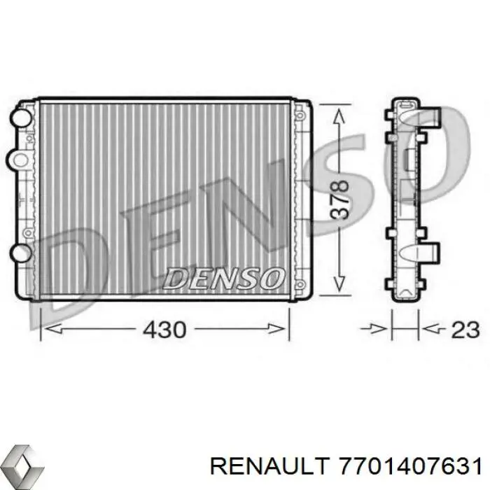7701407631 Renault (RVI) Радиатор основной