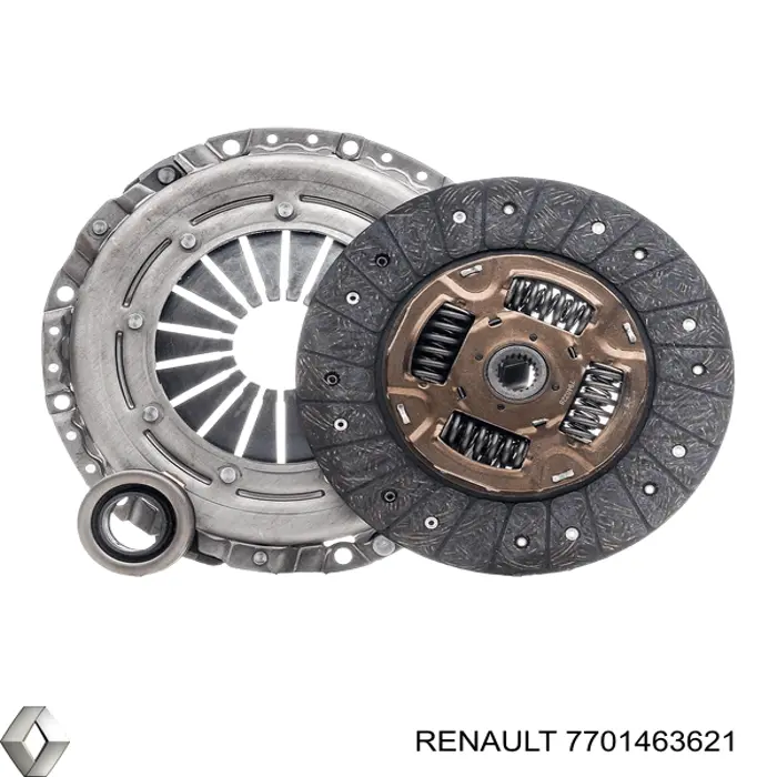 7701462338 Renault (RVI) kit de embraiagem (3 peças)