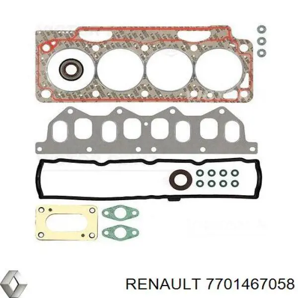 Комплект прокладок двигателя верхний на Renault 19 II 