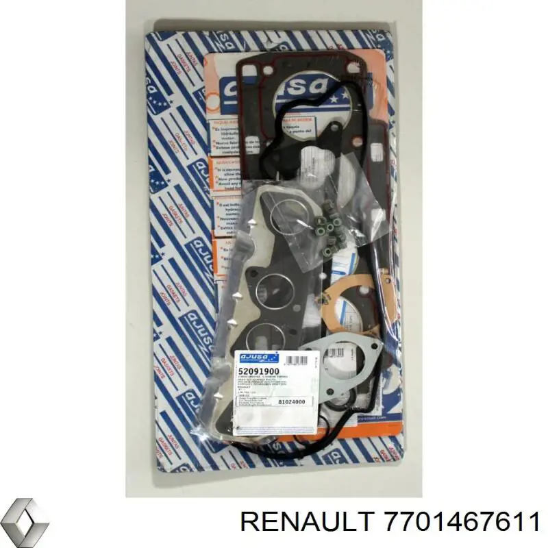 7701467611 Renault (RVI) комплект прокладок двигателя верхний