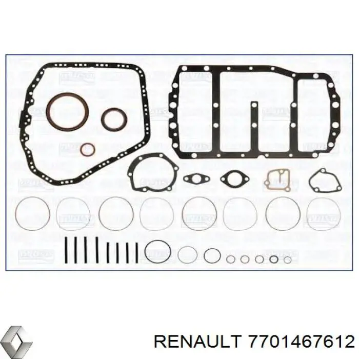Комплект прокладок двигателя нижний на Renault Master I 