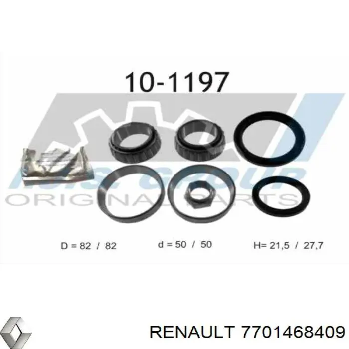 7701468409 Renault (RVI) Подшипник ступицы передней