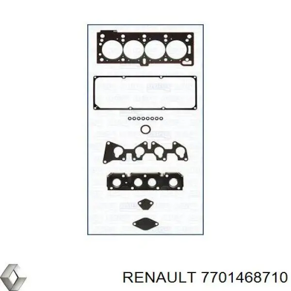 Комплект прокладок двигателя верхний Renault (RVI) 7701468710