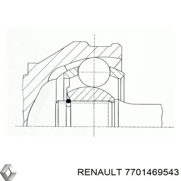 Правая полуось 7701469543 Renault (RVI)